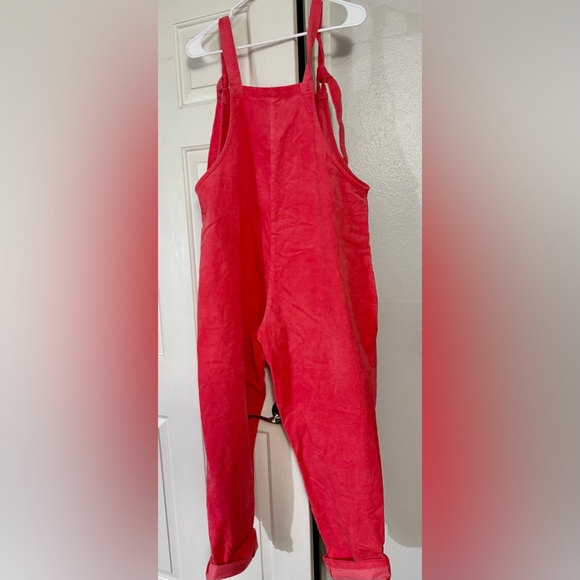 Lucy & Yak Original Dungaree Organic Corduroy Pink Punch Size UK 14 US 10 - Picture 9 of 9